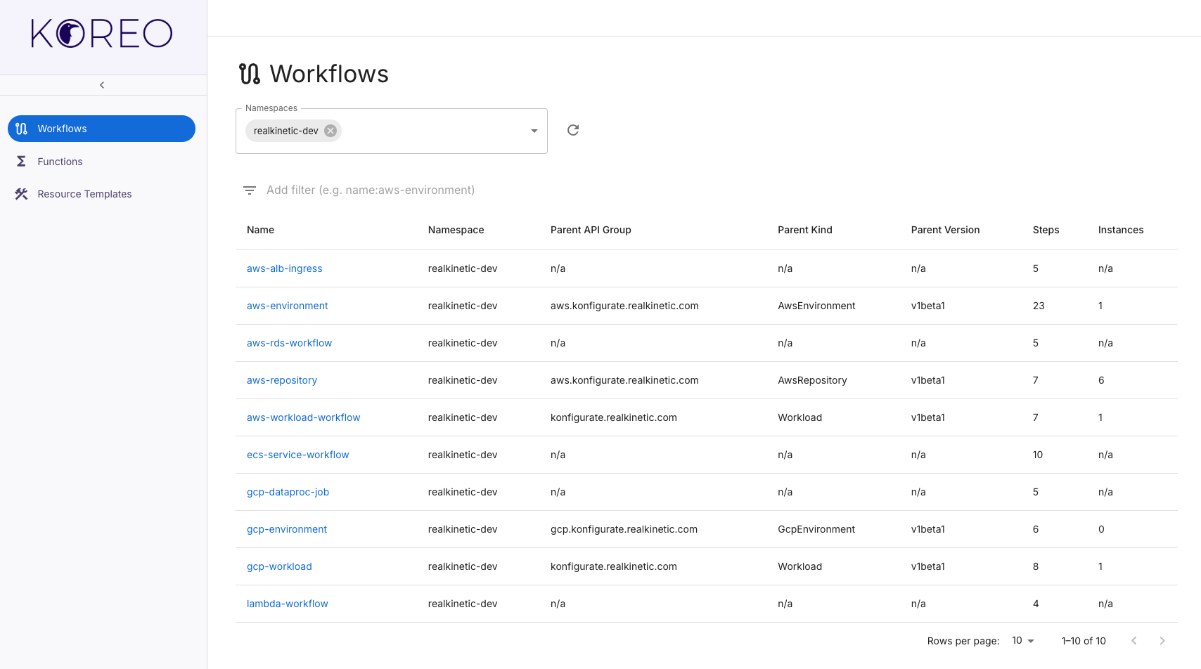 Koreo UI Workflows